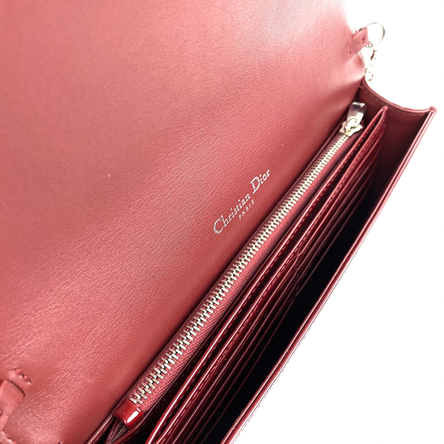Christian Dior Lady Pouch Red Patent