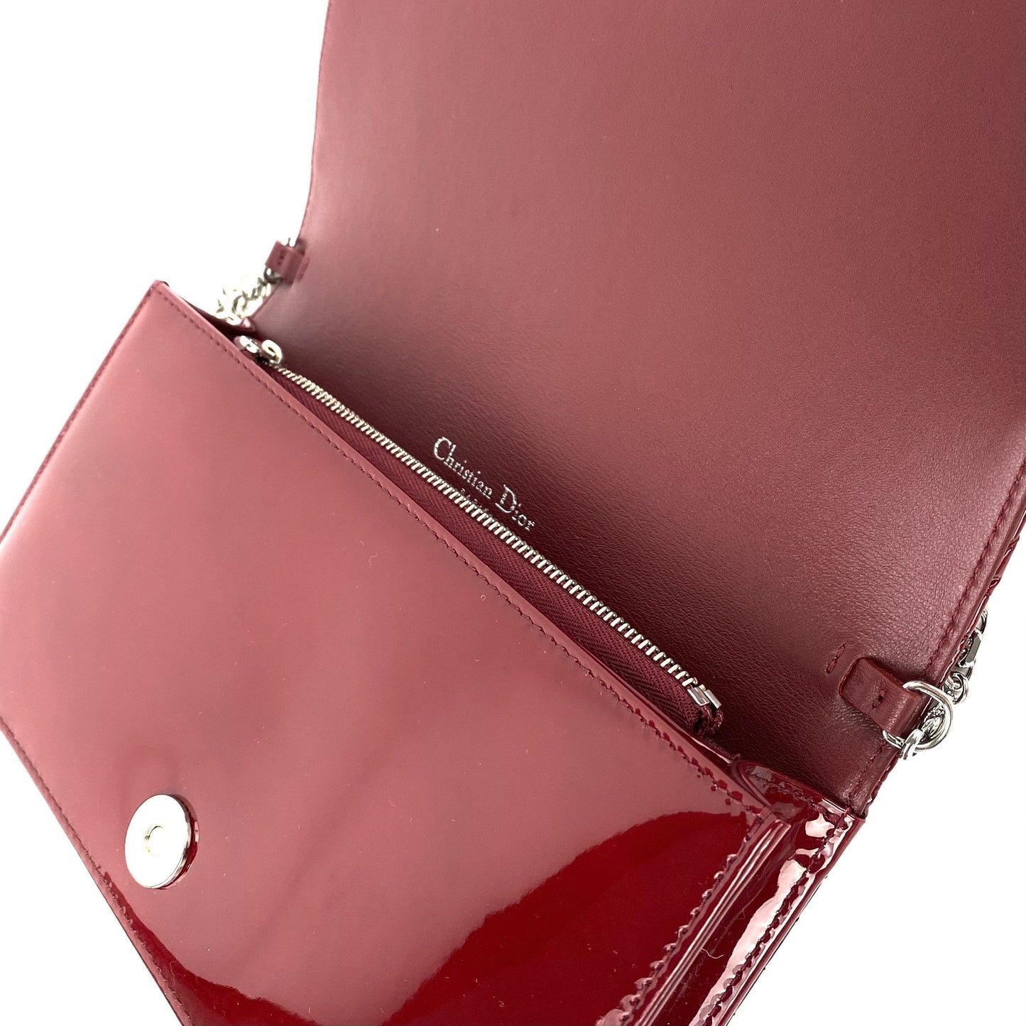 Christian Dior Lady Pouch Red Patent