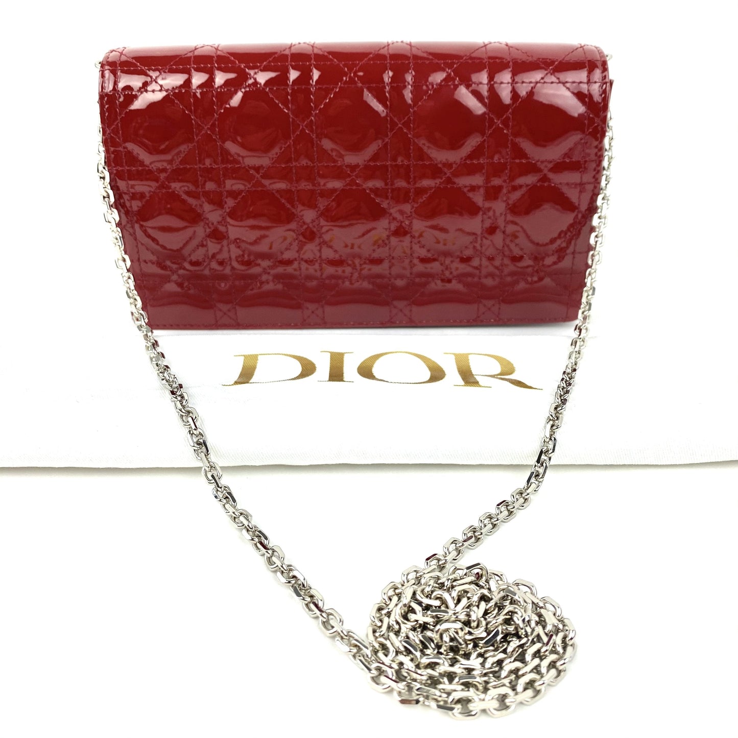 Christian Dior Lady Pouch Red Patent